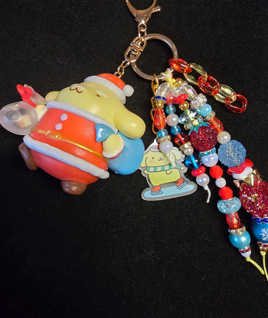 Pretty Pom junkie keychain/purse charm