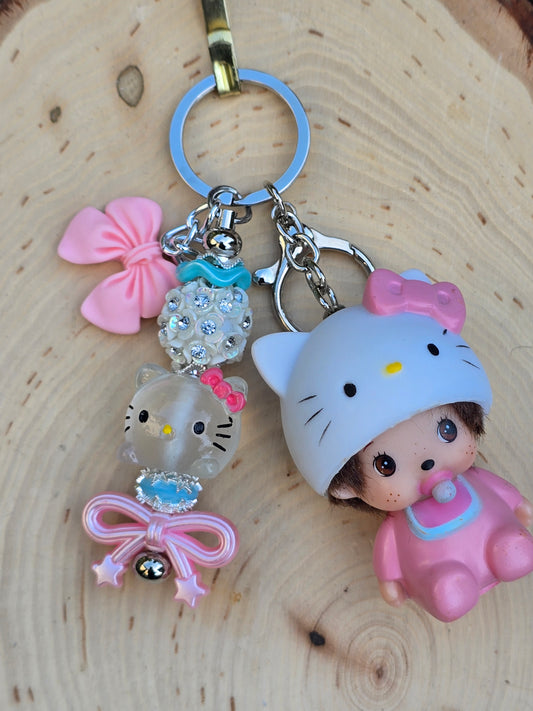Pretty Cat keychain/purse charm