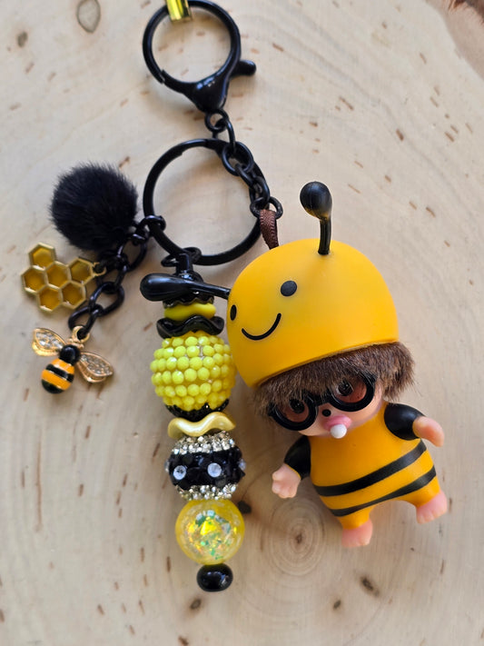 Pretty Bumble Bee keychain/purse charm